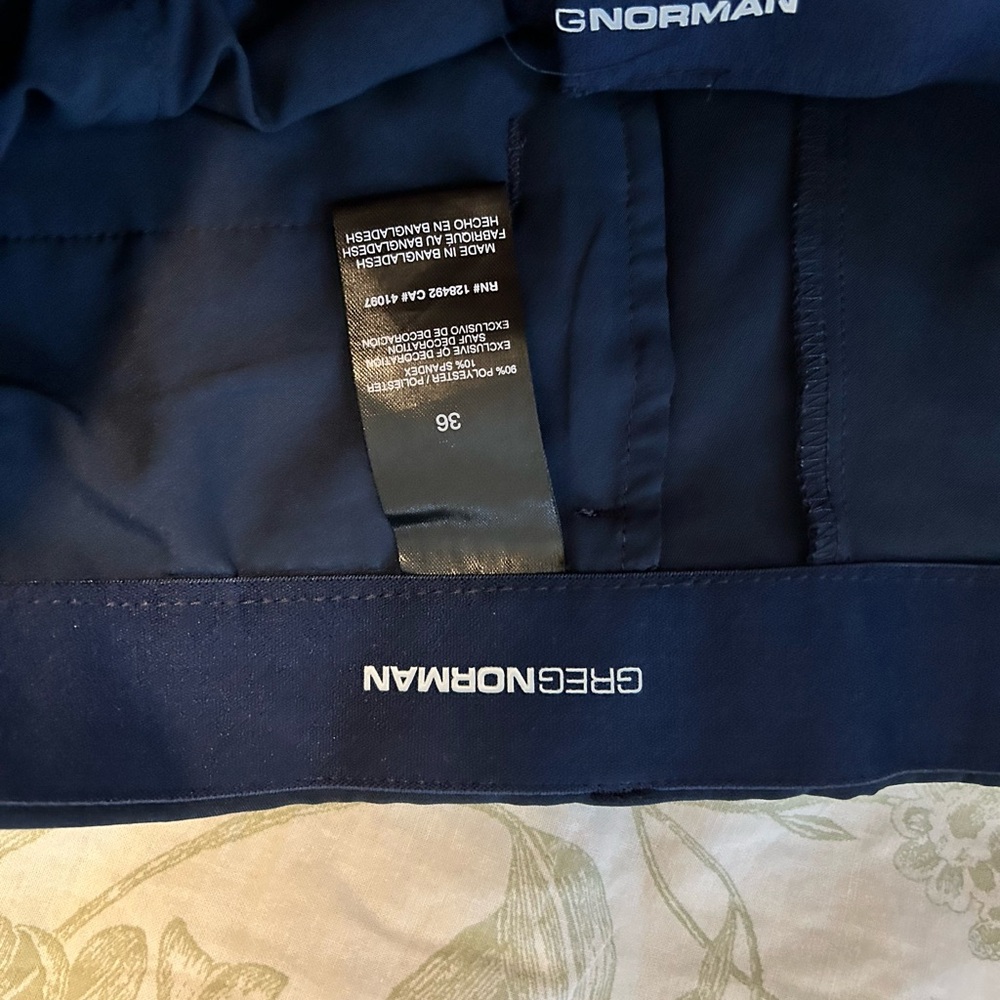 Greg Norman Collection Navy Performance Flat-Front Shorts - Picture 2 of 4